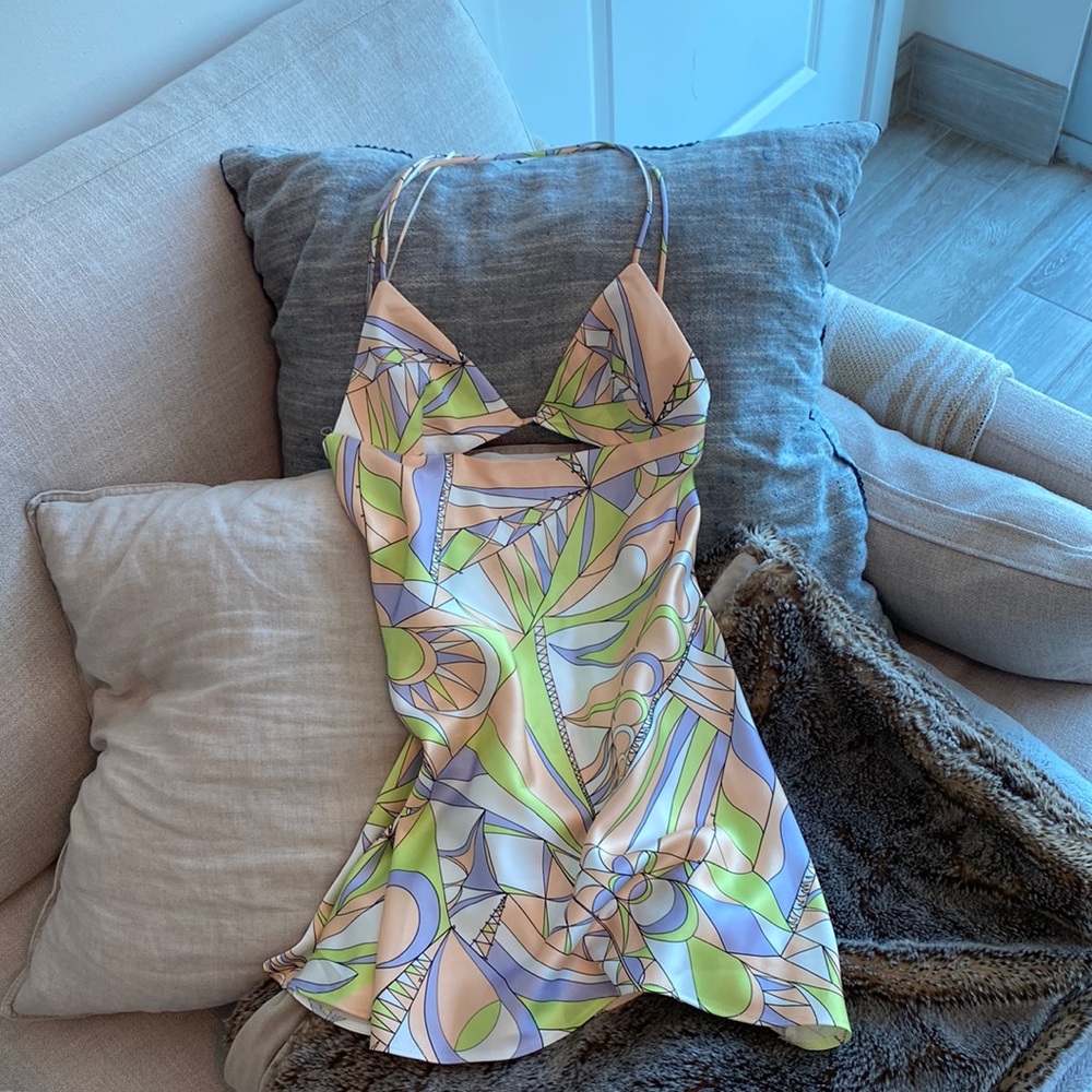 Zara mini geometric dress